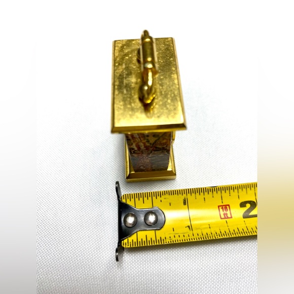 Miniature Clock Souvenir Gift Gold color - Picture 6 of 8